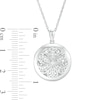 Thumbnail Image 4 of 0.14 CT. T.W. Diamond Ornate Flower Locket in Sterling Silver