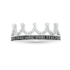 Thumbnail Image 4 of 0.04 CT. T.W.  Black and White Diamond Crown Ring in Sterling Silver