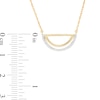 Thumbnail Image 1 of 0.085 CT. T.W. Diamond Open Half Circle Necklace in 10K Gold