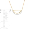 Thumbnail Image 2 of 0.085 CT. T.W. Diamond Open Half Circle Necklace in 10K Gold