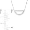 Thumbnail Image 1 of 0.115 CT. T.W. Diamond Open Half Circle Necklace in Sterling Silver