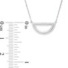 Thumbnail Image 1 of 0.115 CT. T.W. Diamond Open Half Circle Necklace in Sterling Silver