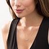 Thumbnail Image 1 of 0.18 CT. T.W. Diamond Scatter Open Half Circle Necklace in 10K Gold