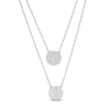 Thumbnail Image 0 of 0.23 CT. T.W. Diamond Circle Layered Necklace in Sterling Silver