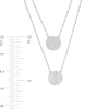 Thumbnail Image 2 of 0.23 CT. T.W. Diamond Circle Layered Necklace in Sterling Silver
