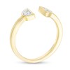 Thumbnail Image 3 of 0.04 CT. T.W. Diamond Half Circle Open Shank Ring in 10K Gold