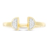 Thumbnail Image 4 of 0.04 CT. T.W. Diamond Half Circle Open Shank Ring in 10K Gold