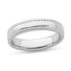 Thumbnail Image 0 of Stackable Expressions™ 4.0mm Beaded Edge Band in Sterling Silver