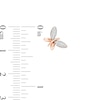 Thumbnail Image 3 of 0.14 CT. T.W. Diamond Butterfly Stud Earrings in 10K Rose Gold