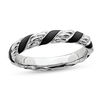 Thumbnail Image 0 of Stackable Expressions™ 3.0mm Twisted Black Enamel Ring in Sterling Silver