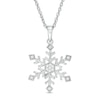 Thumbnail Image 0 of 0.04 CT. T.W. Diamond Snowflake Pendant in Sterling Silver