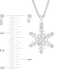 Thumbnail Image 3 of 0.04 CT. T.W. Diamond Snowflake Pendant in Sterling Silver