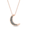 Thumbnail Image 0 of 0.04 CT. T.W. Black Diamond Crescent Moon Pendant in 10K Rose Gold