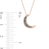 Thumbnail Image 3 of 0.04 CT. T.W. Black Diamond Crescent Moon Pendant in 10K Rose Gold