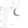 Thumbnail Image 2 of 0.04 CT. T.W. Black Diamond Crescent Moon Pendant in 10K Rose Gold