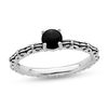 Thumbnail Image 0 of Stackable Expressions™ 5.0mm Black Agate Stack Ring in Sterling Silver