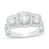 Thumbnail Image 0 of 2.00 CT. T.W. Diamond Past Present Future® Frame Twist Shank Engagement Ring in 14K White Gold