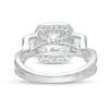 Thumbnail Image 3 of 2.00 CT. T.W. Emerald-Cut Diamond Past Present Future® Double Frame Twist Shank Engagement Ring in 14K White Gold