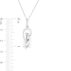 Thumbnail Image 3 of 0.088 CT. T.W. Diamond "faith" Dog Tag and Wing Outline Pendant in Sterling Silver