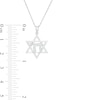 Thumbnail Image 2 of 0.04 CT. T.W. Diamond Star of David with Chai Symbol Pendant in Sterling Silver