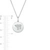 Thumbnail Image 2 of 0.04 CT. T.W. Diamond Chai Symbol Disc Pendant in Sterling Silver