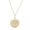Thumbnail Image 0 of 0.066 CT. T.W. Diamond Star of David Disc Pendant in Sterling Silver with 14K Gold Plate