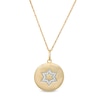 Thumbnail Image 1 of 0.066 CT. T.W. Diamond Star of David Disc Pendant in Sterling Silver with 14K Gold Plate