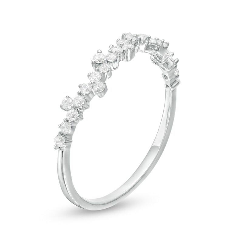 Main Image 3 of 0.23 CT. T.W. Diamond Scatter Anniversary Band in 10K White Gold
