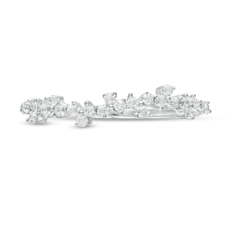 Main Image 4 of 0.23 CT. T.W. Diamond Scatter Anniversary Band in 10K White Gold