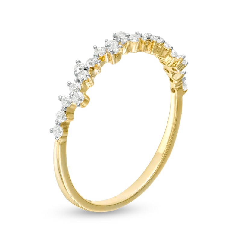 Main Image 3 of 0.23 CT. T.W. Diamond Scatter Anniversary Band in 10K Gold