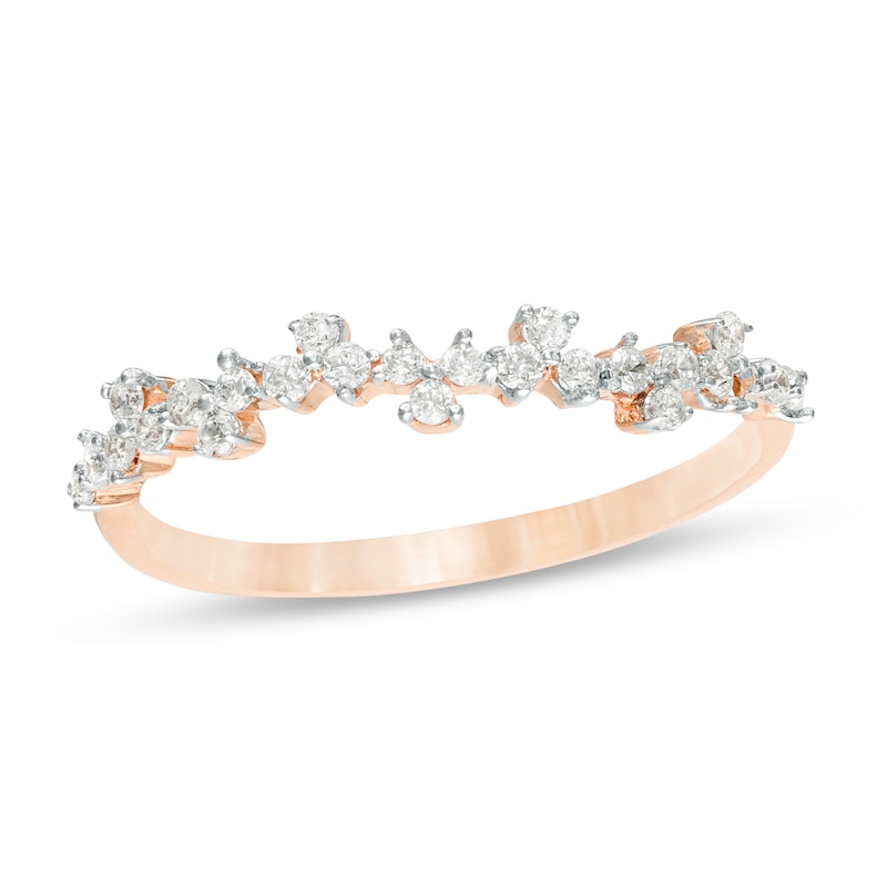 0.23 CT. T.W. Diamond Scatter Anniversary Band in 10K Rose Gold|Peoples Jewellers