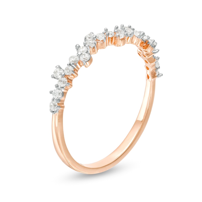 Main Image 3 of 0.23 CT. T.W. Diamond Scatter Anniversary Band in 10K Rose Gold