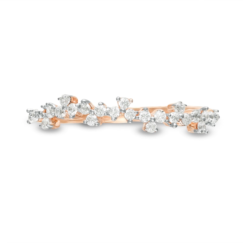 Main Image 4 of 0.23 CT. T.W. Diamond Scatter Anniversary Band in 10K Rose Gold