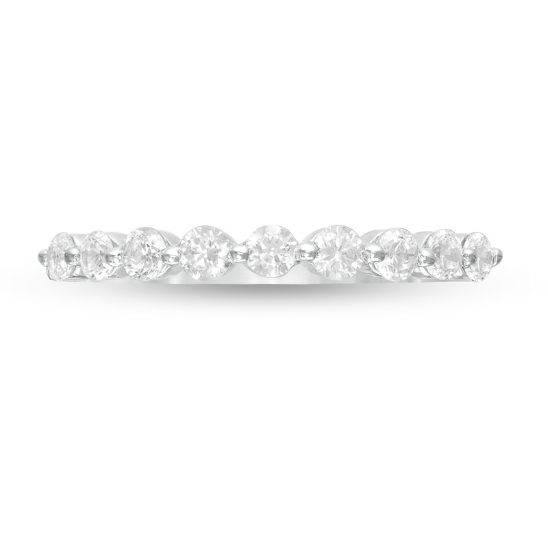 0.37 CT. T.W. Diamond Nine Stone Anniversary Band in 10K White Gold