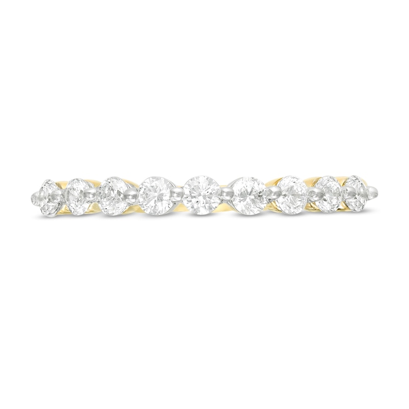 Main Image 4 of 0.37 CT. T.W. Diamond Nine Stone Anniversary Band in 10K Gold