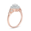 Thumbnail Image 2 of 0.69 CT. T.W. Diamond Double Tilted Square Frame Vintage-Style Engagement Ring in 10K Rose Gold