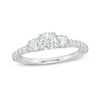 Thumbnail Image 0 of 1.75 CT. T.W. Certified Canadian Diamond Three Stone Engagement Ring in 14K White Gold (I/I1)
