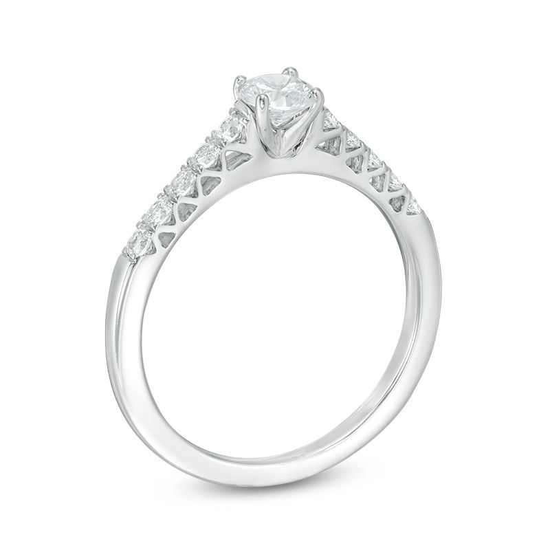 Main Image 3 of 0.60 CT. T.W. Certified Canadian Diamond Engagement Ring in 14K White Gold (I/I1)