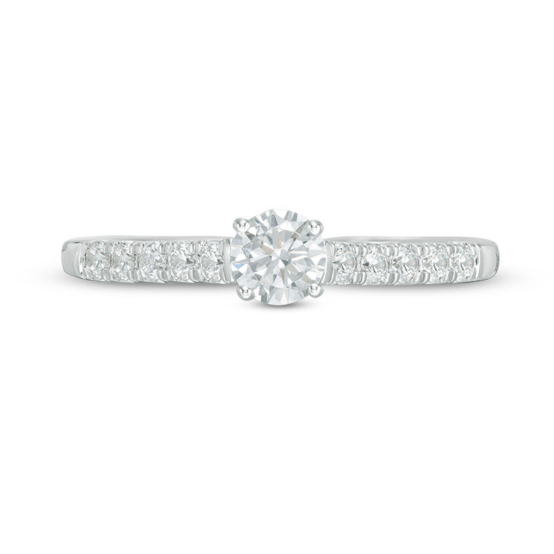 Main Image 4 of 0.60 CT. T.W. Certified Canadian Diamond Engagement Ring in 14K White Gold (I/I1)