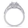 Thumbnail Image 4 of 0.18 CT. T.W. Diamond Heart-Shaped Frame Vine Vintage-Style Promise Ring in Sterling Silver
