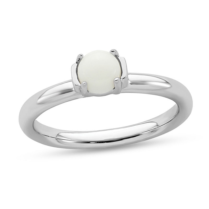 Stackable Expressions™ 5.0mm Agate Ring in Sterling Silver|Peoples Jewellers