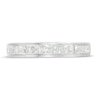 Thumbnail Image 3 of 0.58 CT. T.W. Baguette and Round Diamond Alternating Anniversary Band in 10K White Gold