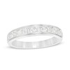 Thumbnail Image 1 of 0.75 CT. T.W. Baguette and Round Diamond Alternating Anniversary Band in 10K White Gold