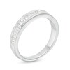 Thumbnail Image 2 of 0.75 CT. T.W. Baguette and Round Diamond Alternating Anniversary Band in 10K White Gold