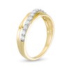 Thumbnail Image 2 of 0.37 CT. T.W. Diamond Wavy Crossover Anniversary Band in 10K Gold