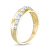 Thumbnail Image 2 of 0.58 CT. T.W. Diamond Wavy Crossover Anniversary Band in 10K Gold