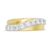 Thumbnail Image 3 of 0.85 CT. T.W. Diamond Wavy Crossover Anniversary Band in 10K Gold