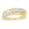 Thumbnail Image 0 of 0.75 CT. T.W. Diamond Wavy Crossover Anniversary Band in 10K Gold
