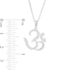Thumbnail Image 3 of 0.115 CT. T.W. Diamond Scalloped Om Symbol Pendant in Sterling Silver
