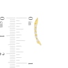Thumbnail Image 3 of 0.085 CT. T.W. Diamond Curved Crawler Earrings in 10K Gold